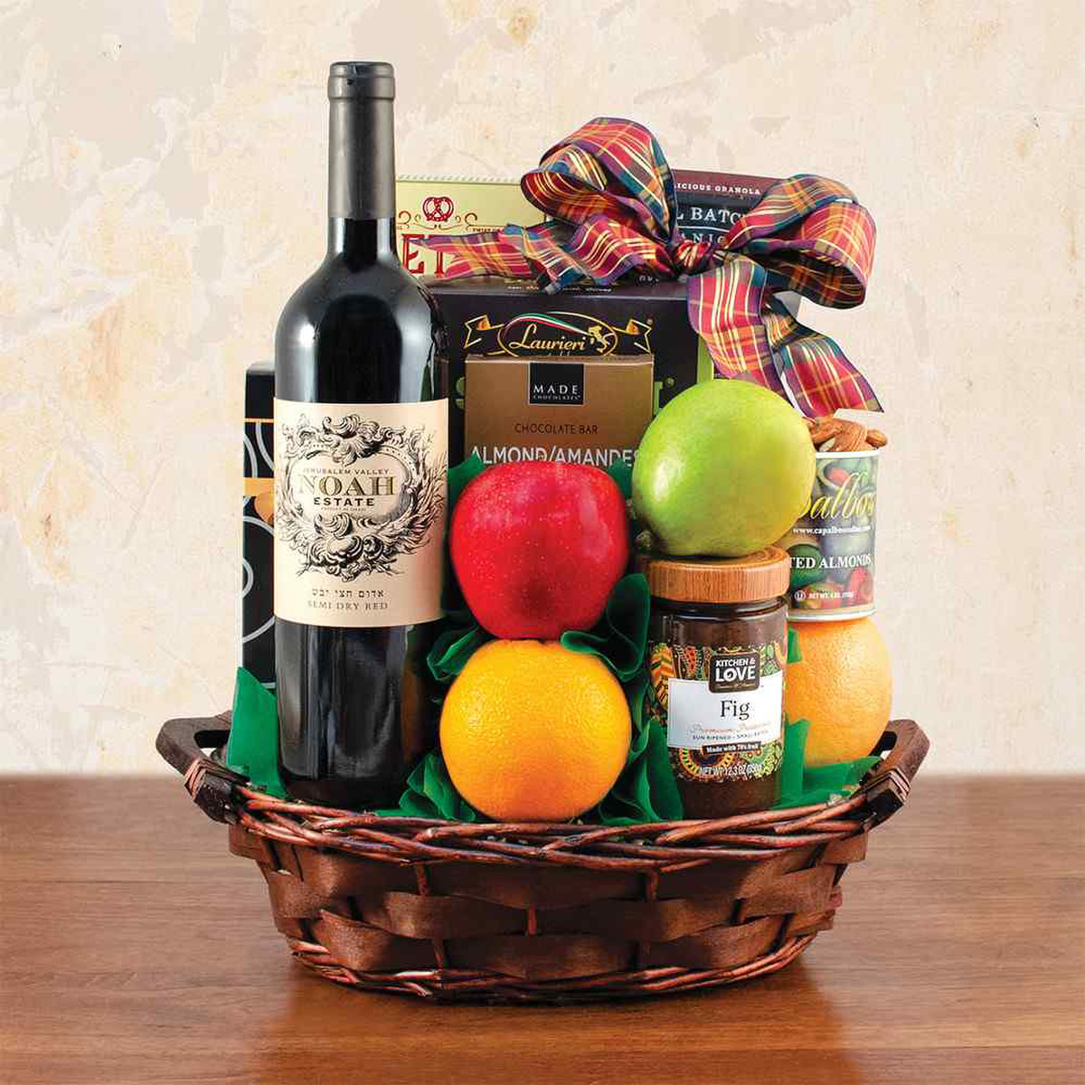 prodimages/Sea of Galilee Fruit and Red Wine Kosher Gift Basket